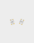 Amalfi Diamond Cut Studs, White Topaz