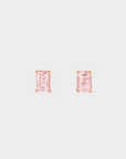 Amalfi Emerald Cut Studs, Morganite Topaz