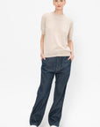 Memphis YFROI - Short Sleeve Sweater, Oatmeal