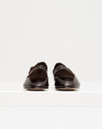 Calfskin & Shearling Essenziale Loafer, Chocolate