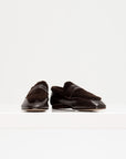 Calfskin & Shearling Essenziale Loafer, Chocolate