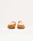 Suede & Shearling Essenziale Loafer, Sand & Cognac