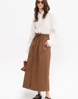 View - Silk Boxy Shirt, Ecru & Black