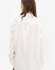 View - Silk Boxy Shirt, Ecru & Black