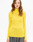 Ribbed Lupetto Sweater, Yellow