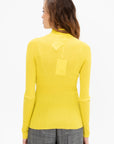 Ribbed Lupetto Sweater, Yellow