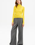 Ribbed Lupetto Sweater, Yellow