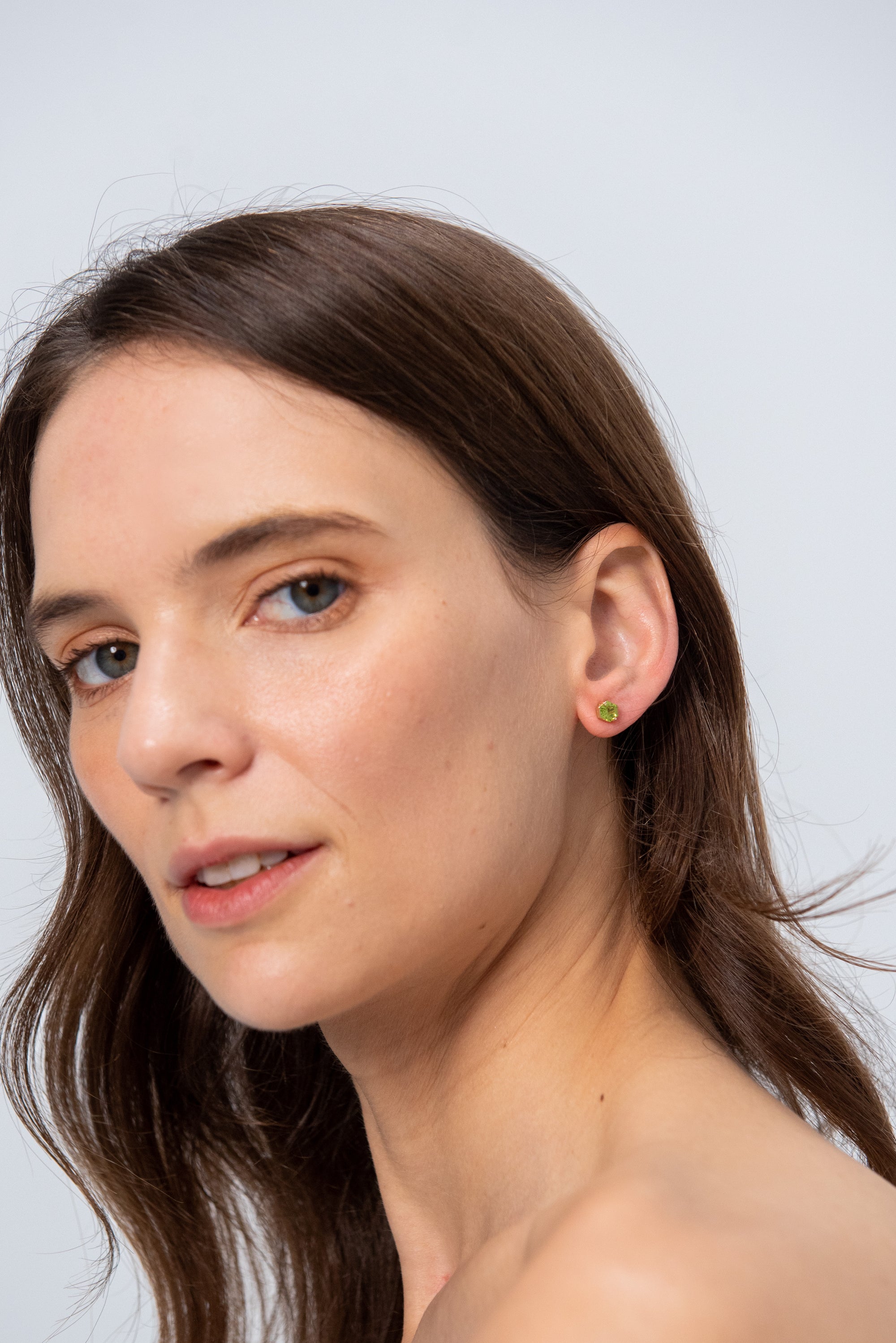 Amalfi Hexagon Earrings, Peridot