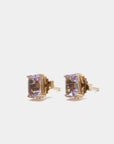SUZANNE KALAN - Amalfi Emerald Cut Studs, Rose De Frances