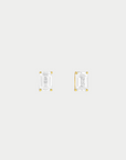 SUZANNE KALAN - Amalfi Emerald Cut Studs, White Topaz