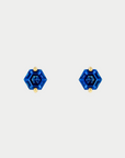 SUZANNE KALAN - Amalfi Hexagon Studs, English Blue Topaz