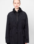 Tech Suiting Anorak Blazer With Zip Off Vest, Black