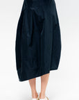 Menswear Nylon Asymmetrical Balloon Skirt - Short, Navy Multi