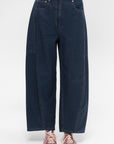 Indigo Barre Denim Knit Sid Jean - Short, Indigo