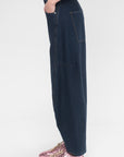 Indigo Barre Denim Knit Sid Jean - Short, Indigo