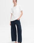 Indigo Barre Denim Knit Sid Jean - Short, Indigo