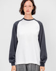 Perfect Sculpted Baseball T-Shirt, Black & White Multi