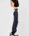 Perfect Sculpted Baseball T-Shirt, Black & White Multi