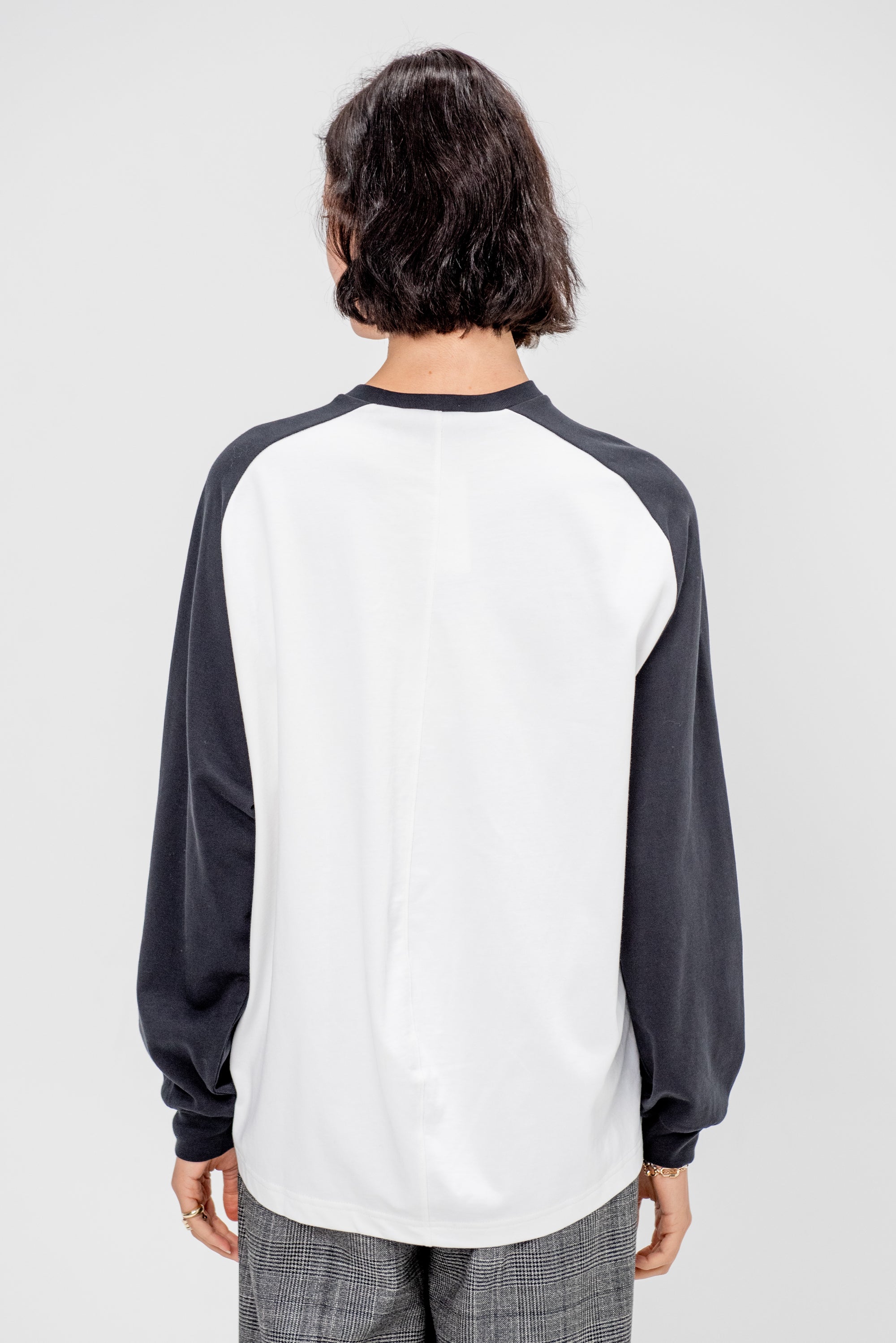 Perfect Sculpted Baseball T-Shirt, Black & White Multi
