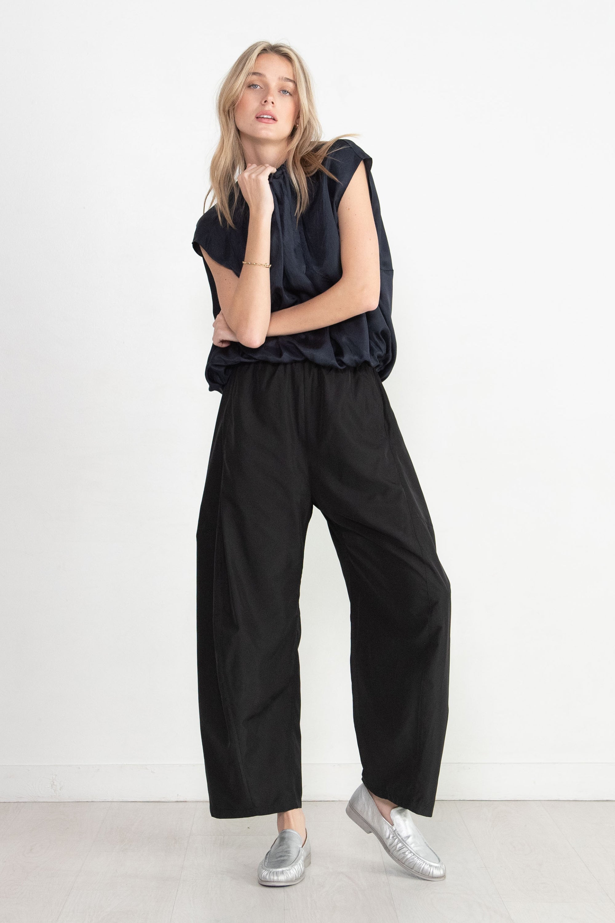 TIBI - Italian Sporty Nylon Winslow Pant, Black