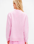 Boiled Wool Crewneck Easy Pullover, Pink