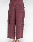 Silk Voile Cargo Triple Pleat Pant - Short, Light Mulberry