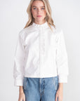 TIBI - Chino Holly Bracelet Sleeve Shirt, White