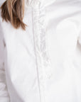 TIBI - Chino Holly Bracelet Sleeve Shirt, White