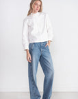 TIBI - Chino Holly Bracelet Sleeve Shirt, White