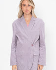 Garment Dyed Seersucker Liam Blazer, Mauve Multi