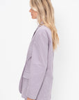 Garment Dyed Seersucker Liam Blazer, Mauve Multi