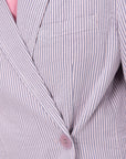 Garment Dyed Seersucker Liam Blazer, Mauve Multi