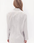 TIBI - Drapey Suiting Liam Blazer,	Stone