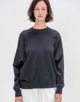 Light Weight Sweatshirting Crewneck Sweatshirt, Black