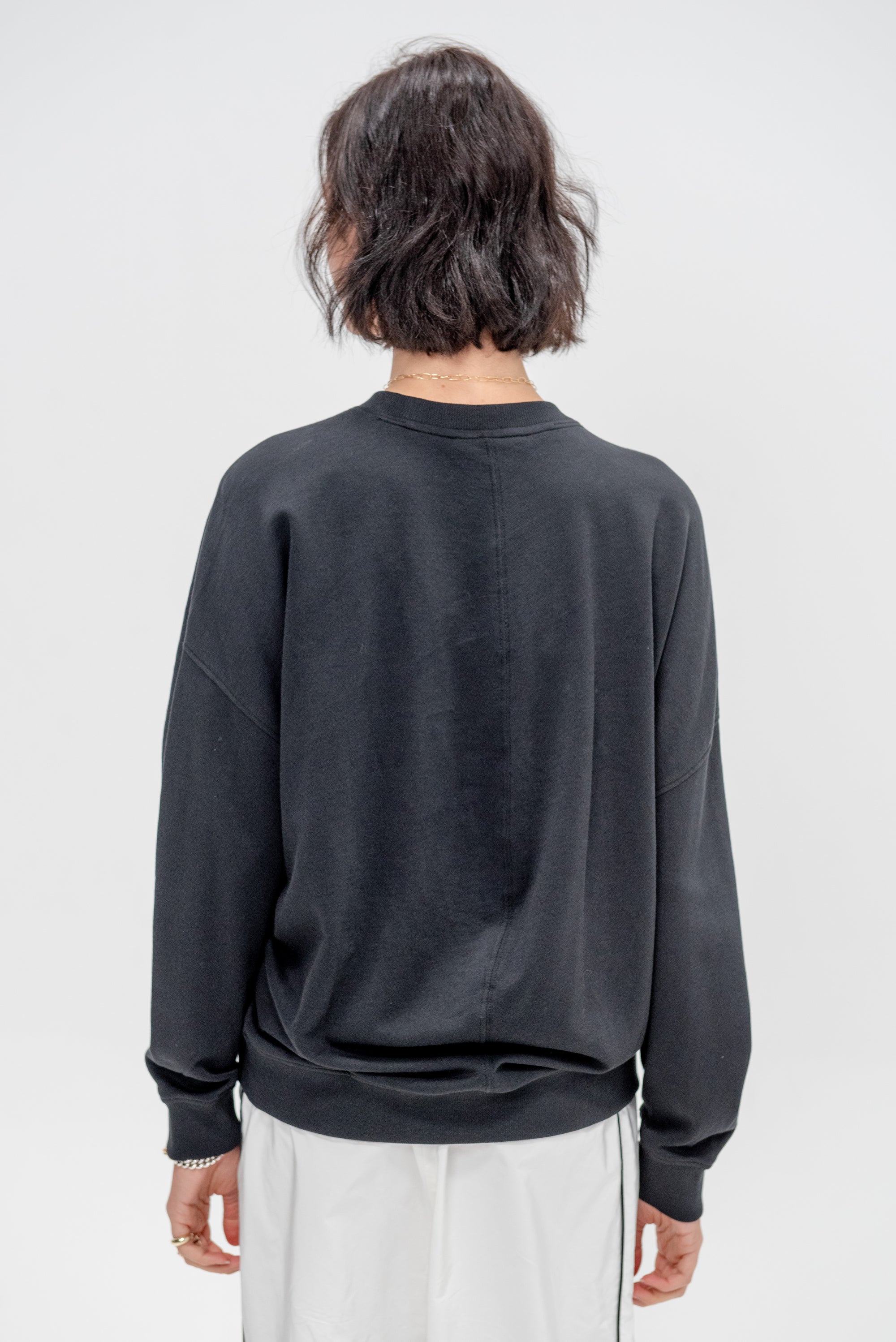Light Weight Sweatshirting Crewneck Sweatshirt, Black