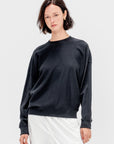Light Weight Sweatshirting Crewneck Sweatshirt, Black