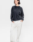 Light Weight Sweatshirting Crewneck Sweatshirt, Black