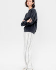 Light Weight Sweatshirting Crewneck Sweatshirt, Black