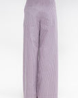 Garment Dyed Seersucker Stella Full Length Pant, Mauve Multi