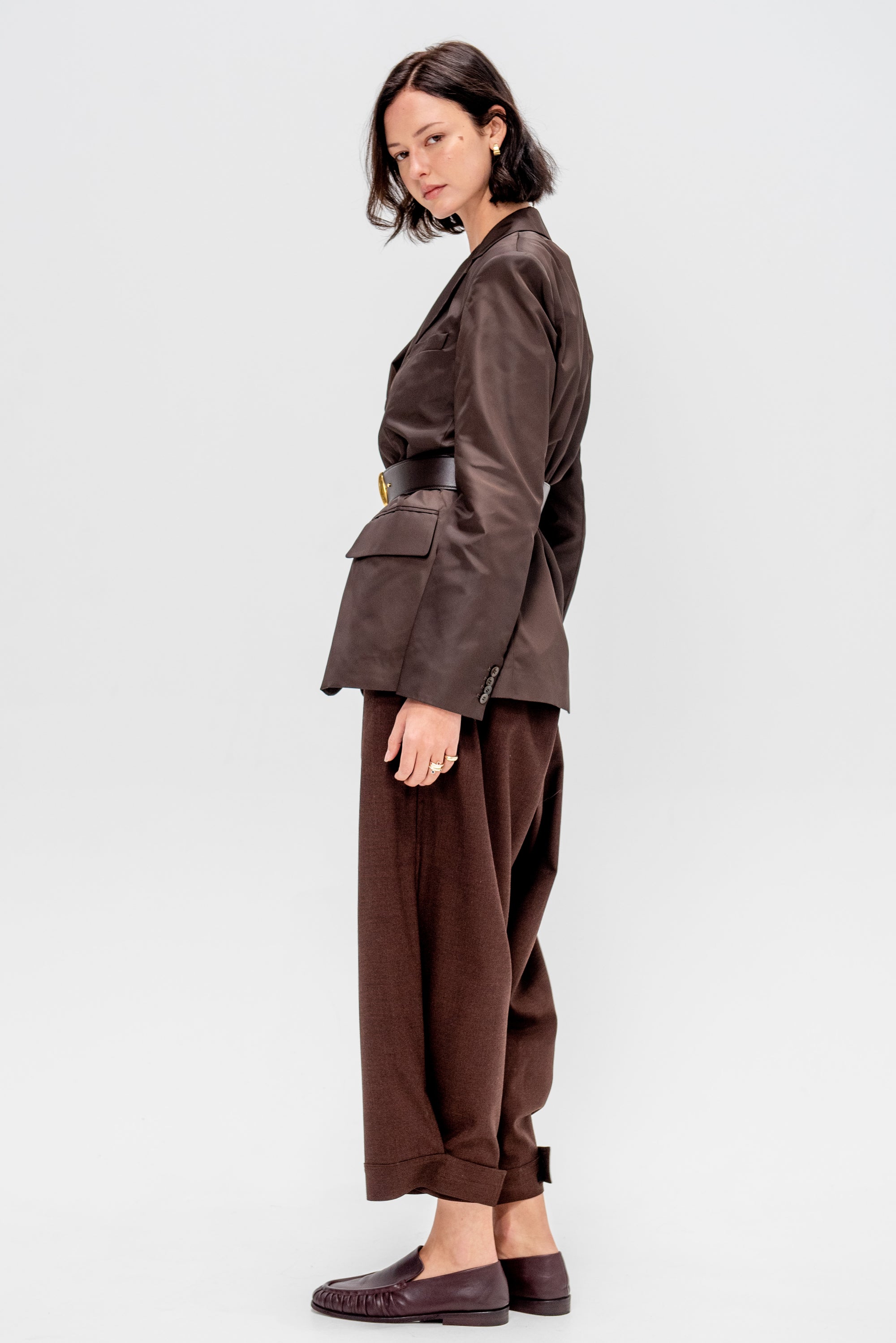 Eco Nylon Max Blazer, Brown