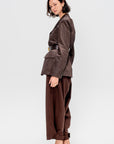 Eco Nylon Max Blazer, Brown