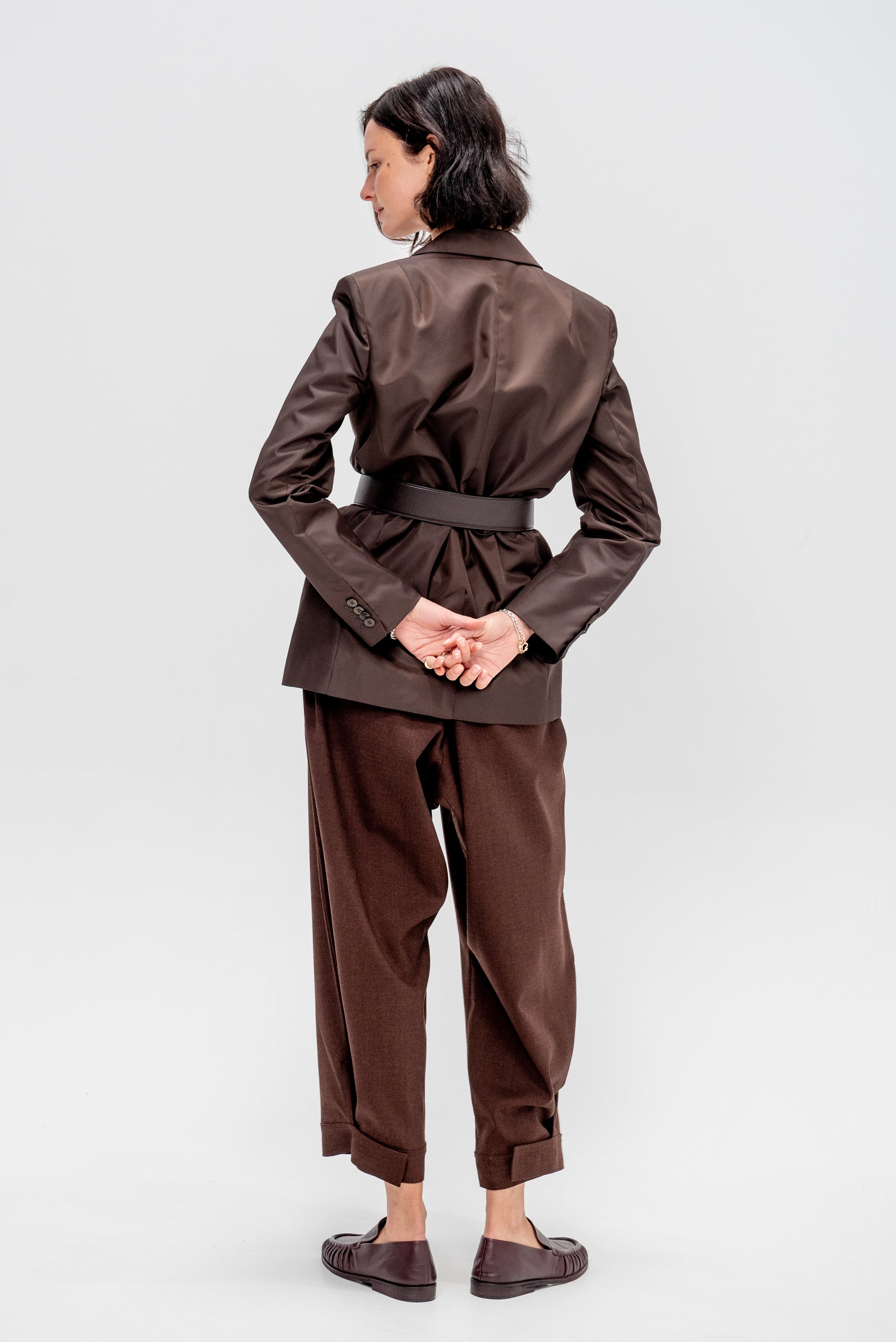 Eco Nylon Max Blazer, Brown