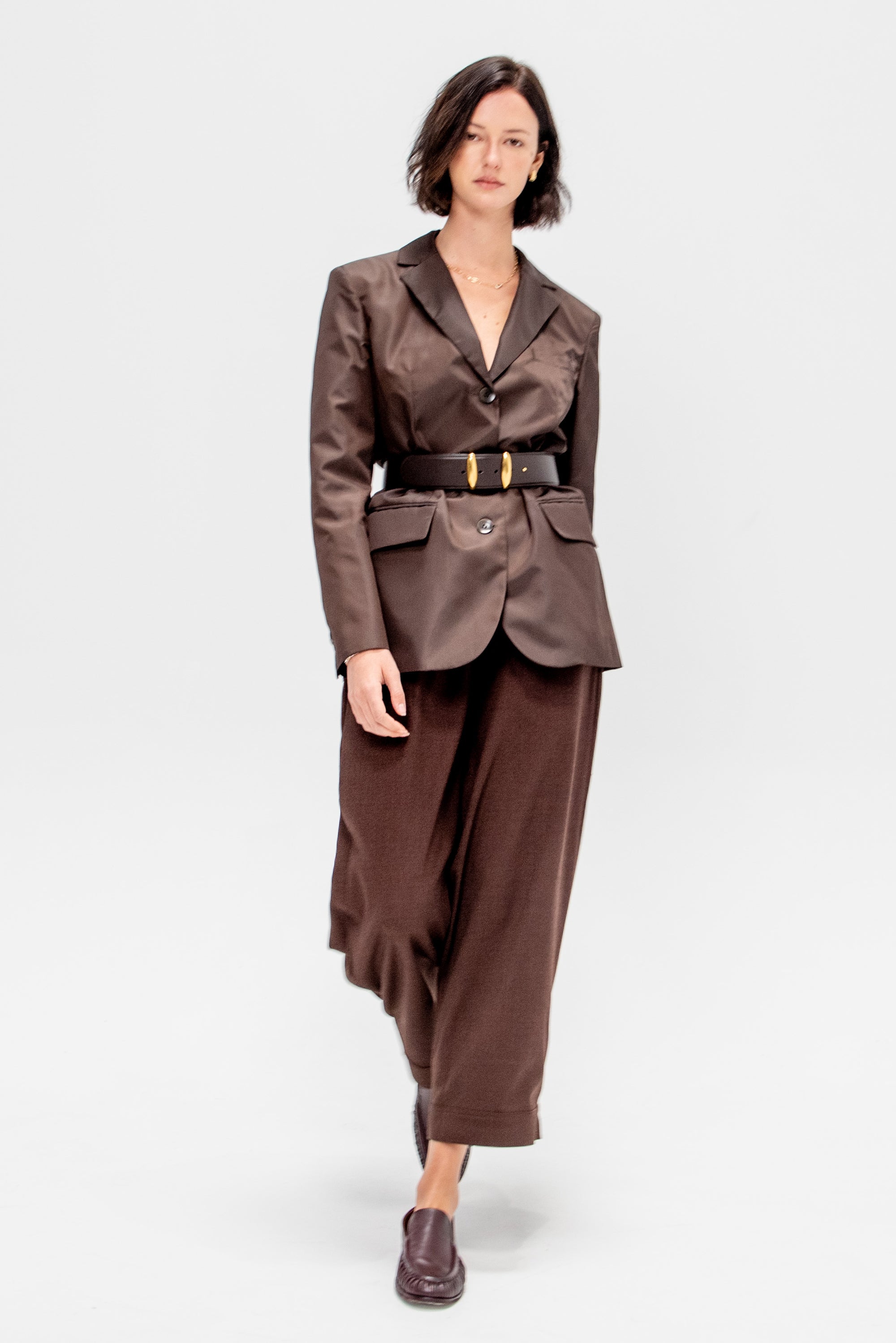 Eco Nylon Max Blazer, Brown