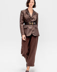 Eco Nylon Max Blazer, Brown