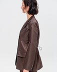 Eco Nylon Max Blazer, Brown