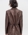 Eco Nylon Max Blazer, Brown