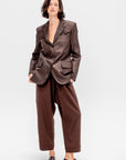 Eco Nylon Max Blazer, Brown