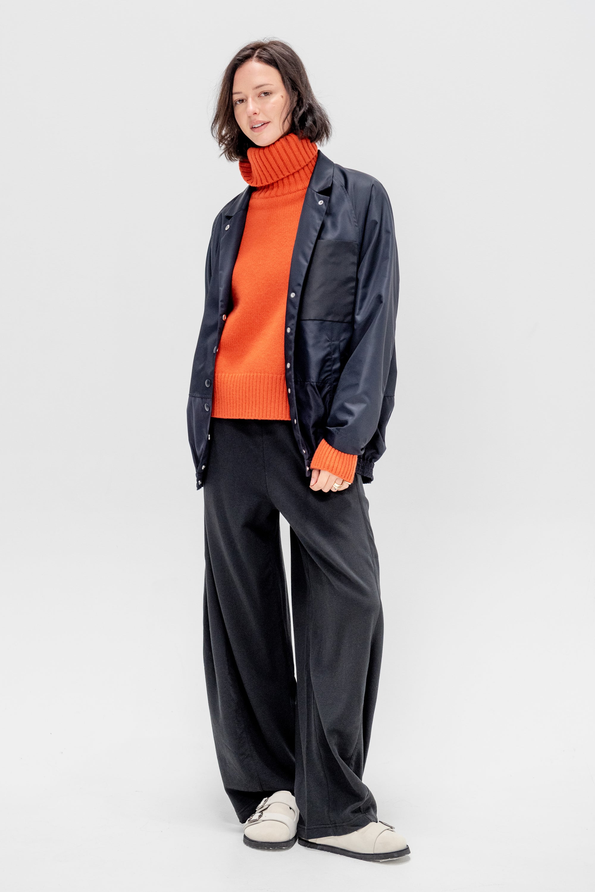 Eco Nylon Bomber Blazer, Navy