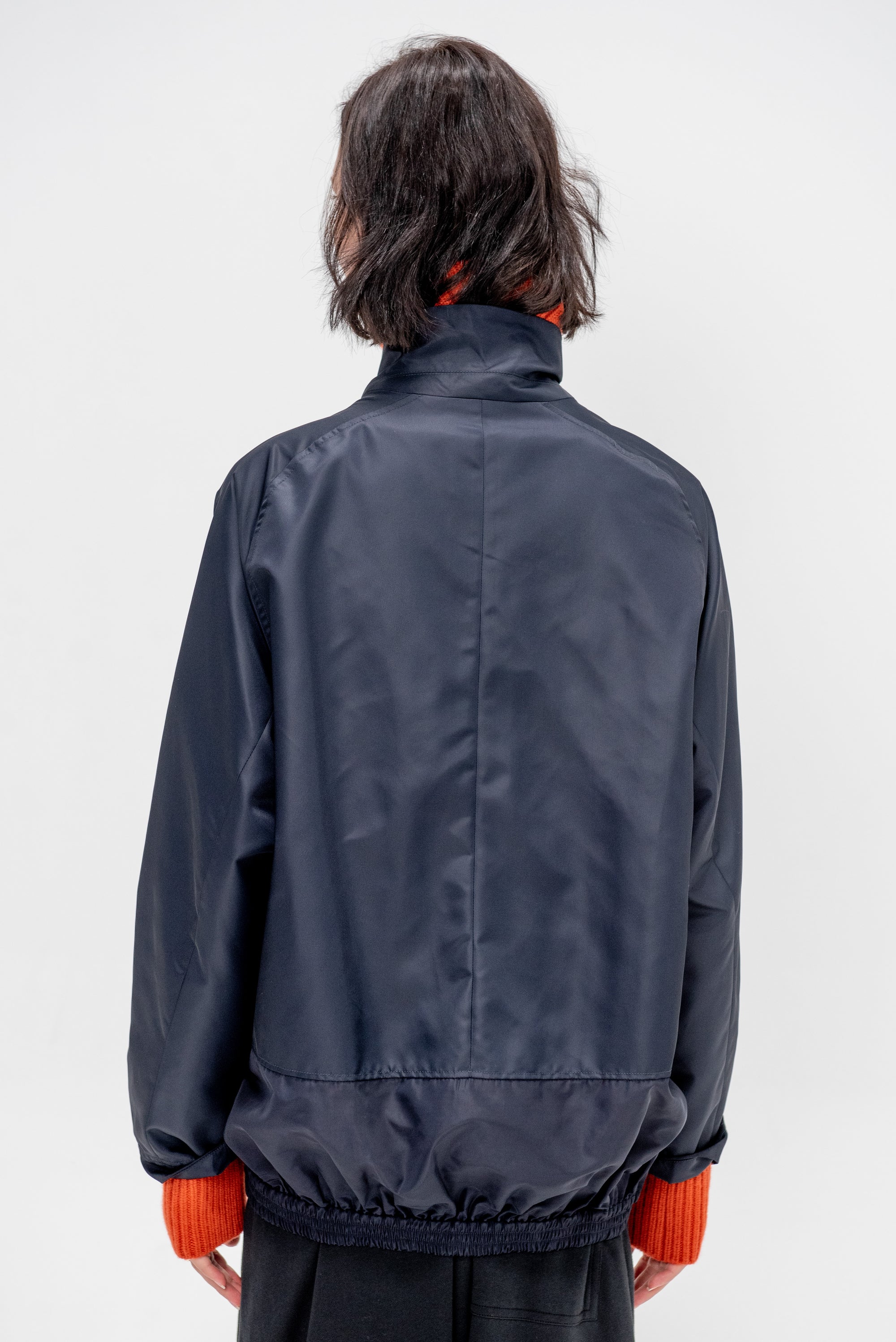 Eco Nylon Bomber Blazer, Navy