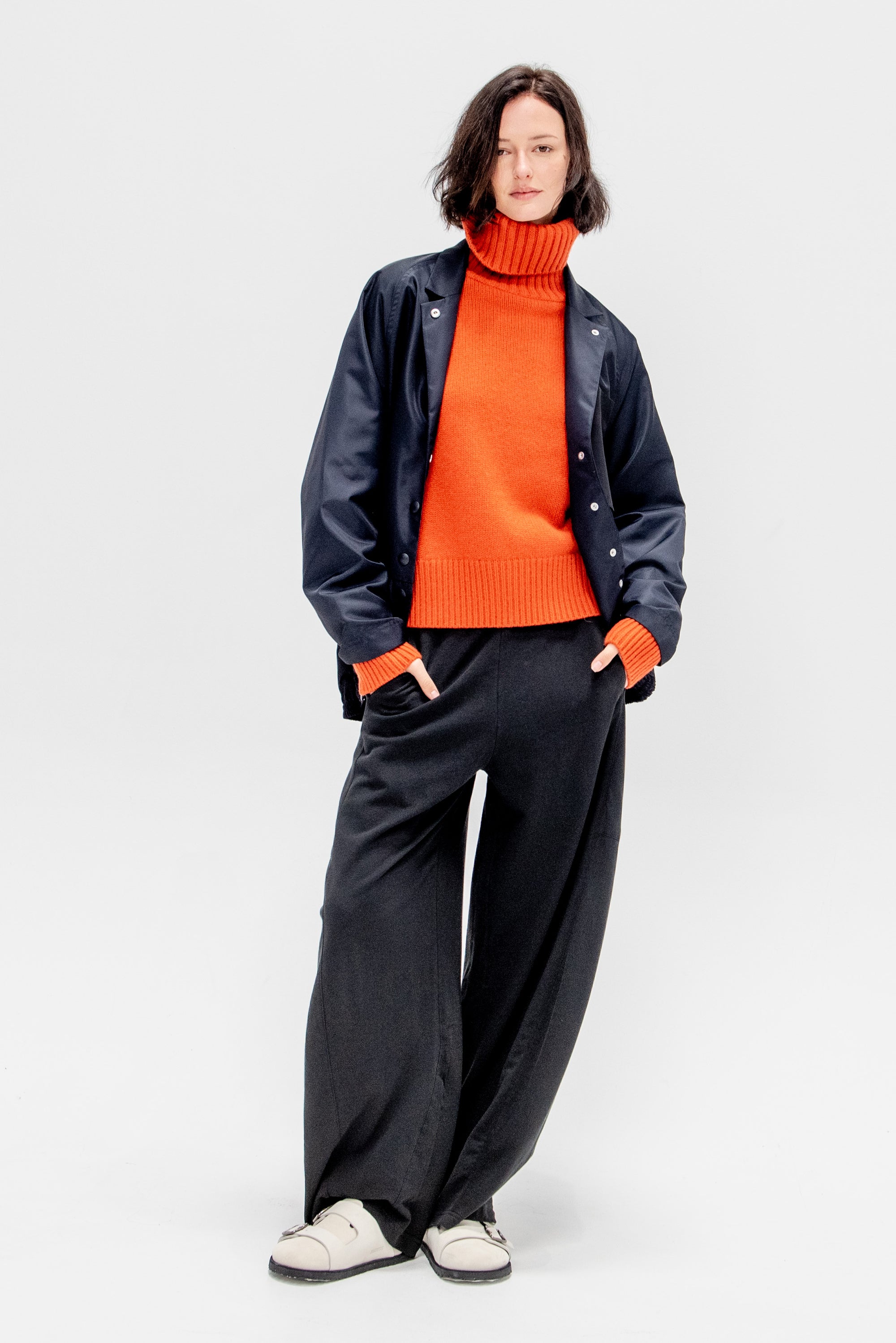 Eco Nylon Bomber Blazer, Navy